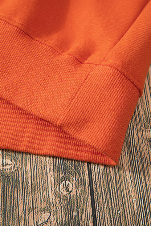 Relaxed Fit Crew Neck Thermal Fleece Sweatshirt