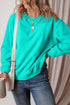 Relaxed Fit Crew Neck Thermal Fleece Sweatshirt