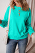Relaxed Fit Crew Neck Thermal Fleece Sweatshirt