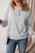 Relaxed Fit Crew Neck Thermal Fleece Sweatshirt