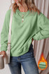 Relaxed Fit Crew Neck Thermal Fleece Sweatshirt