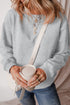 Relaxed Fit Crew Neck Thermal Fleece Sweatshirt