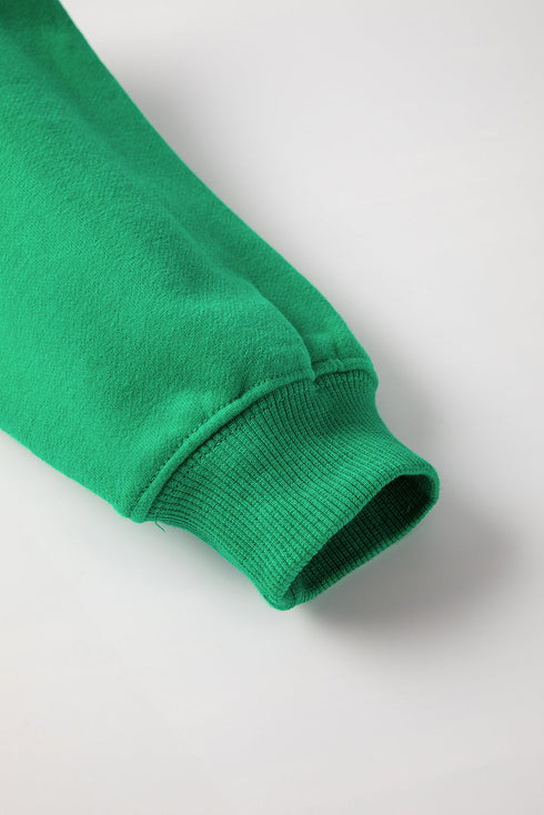 Relaxed Fit Crew Neck Thermal Fleece Sweatshirt