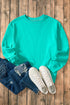 Relaxed Fit Crew Neck Thermal Fleece Sweatshirt