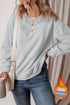 Relaxed Fit Crew Neck Thermal Fleece Sweatshirt