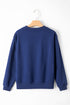 Relaxed Fit Crew Neck Thermal Fleece Sweatshirt