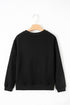 Relaxed Fit Crew Neck Thermal Fleece Sweatshirt