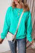 Relaxed Fit Crew Neck Thermal Fleece Sweatshirt