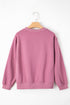 Relaxed Fit Crew Neck Thermal Fleece Sweatshirt