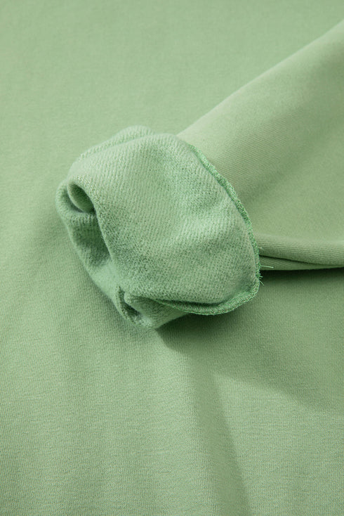 Relaxed Fit Crew Neck Thermal Fleece Sweatshirt