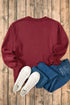 Relaxed Fit Crew Neck Thermal Fleece Sweatshirt
