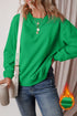 Relaxed Fit Crew Neck Thermal Fleece Sweatshirt