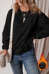 Relaxed Fit Crew Neck Thermal Fleece Sweatshirt