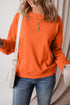 Relaxed Fit Crew Neck Thermal Fleece Sweatshirt