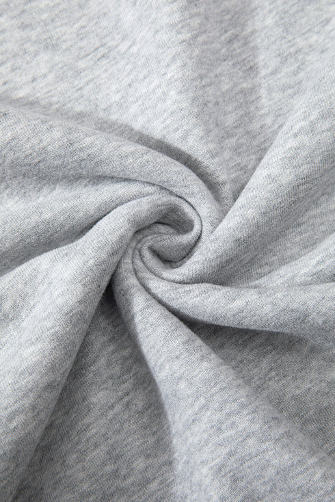 Relaxed Fit Crew Neck Thermal Fleece Sweatshirt