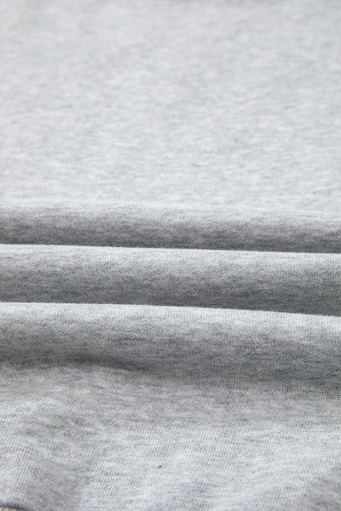 Relaxed Fit Crew Neck Thermal Fleece Sweatshirt