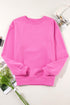 Relaxed Fit Crew Neck Thermal Fleece Sweatshirt