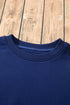 Relaxed Fit Crew Neck Thermal Fleece Sweatshirt
