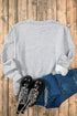 Relaxed Fit Crew Neck Thermal Fleece Sweatshirt