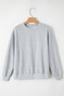Relaxed Fit Crew Neck Thermal Fleece Sweatshirt