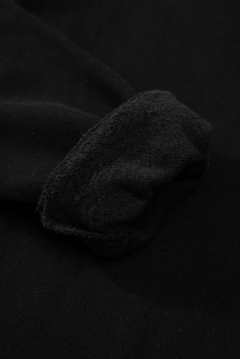 Relaxed Fit Crew Neck Thermal Fleece Sweatshirt