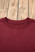 Relaxed Fit Crew Neck Thermal Fleece Sweatshirt