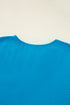 Relaxed Fit Crinkled Texture Frilled Neckline Blouse