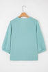 Relaxed Fit Crinkled Texture Frilled Neckline Blouse