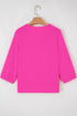 Relaxed Fit Crinkled Texture Frilled Neckline Blouse