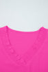 Relaxed Fit Crinkled Texture Frilled Neckline Blouse