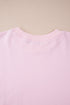 Relaxed Fit Curved Panel Design Crewneck Pullover Sweatshirt