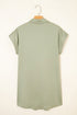 Relaxed Fit Dolman Sleeve Collared Shirt Dress