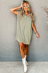 Relaxed Fit Dolman Sleeve Collared Shirt Dress