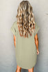 Relaxed Fit Dolman Sleeve Collared Shirt Dress