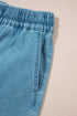 Relaxed Fit Drawstring Elastic Waistband Denim Shorts
