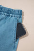 Relaxed Fit Drawstring Elastic Waistband Denim Shorts