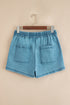 Relaxed Fit Drawstring Elastic Waistband Denim Shorts