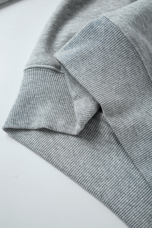 Relaxed Fit Drop Shoulder Crew Neck Pullover Sweatshirt