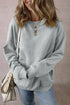 Relaxed Fit Drop Shoulder Crew Neck Pullover Sweatshirt