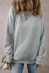 Relaxed Fit Drop Shoulder Crew Neck Pullover Sweatshirt