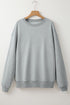 Relaxed Fit Drop Shoulder Crew Neck Pullover Sweatshirt