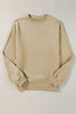 Relaxed Fit Drop Shoulder Crew Neck Pullover Sweatshirt