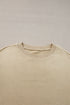 Relaxed Fit Drop Shoulder Crew Neck Pullover Sweatshirt