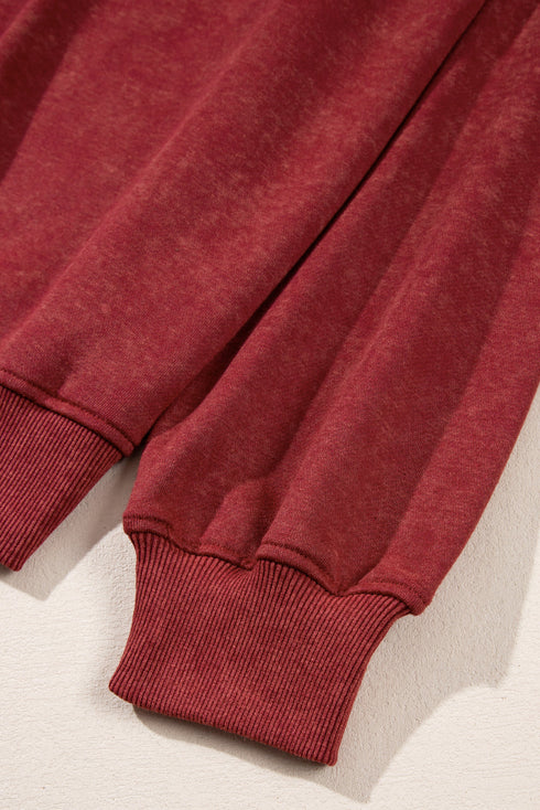 Relaxed Fit Drop Shoulder Crew Neck Sweatshirt