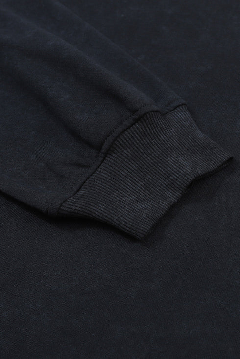 Relaxed Fit Drop Shoulder Crew Neck Sweatshirt
