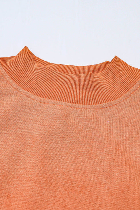 Relaxed Fit Drop Shoulder Crew Neck Sweatshirt