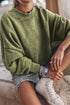 Relaxed Fit Drop Shoulder Crew Neck Sweatshirt