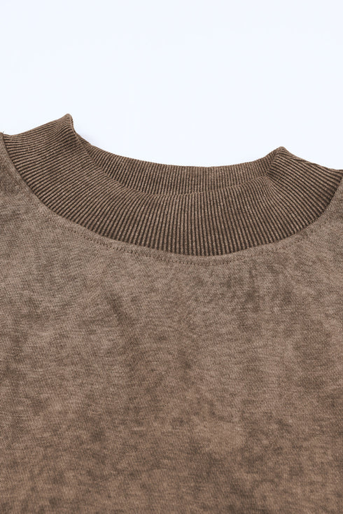 Relaxed Fit Drop Shoulder Crew Neck Sweatshirt