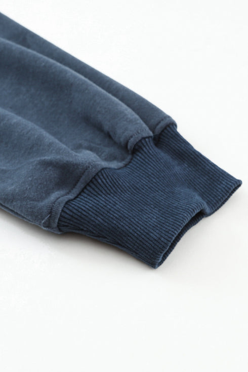 Relaxed Fit Drop Shoulder Crew Neck Sweatshirt