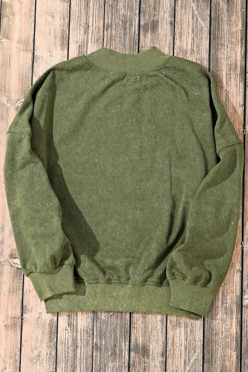 Relaxed Fit Drop Shoulder Crew Neck Sweatshirt
